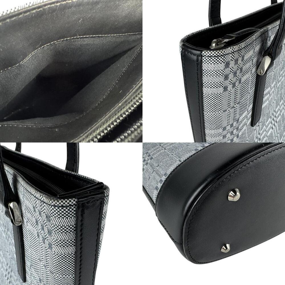 Burberry shoulder bag canvas leather gray black silver - Picture 4 of 4